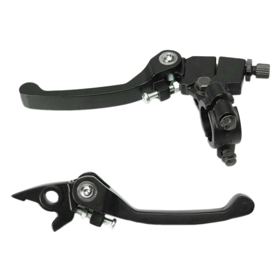 1 Pair 22Mm Aluminum Black Folding Clutch Lever Brake Lever Reduce Breakages