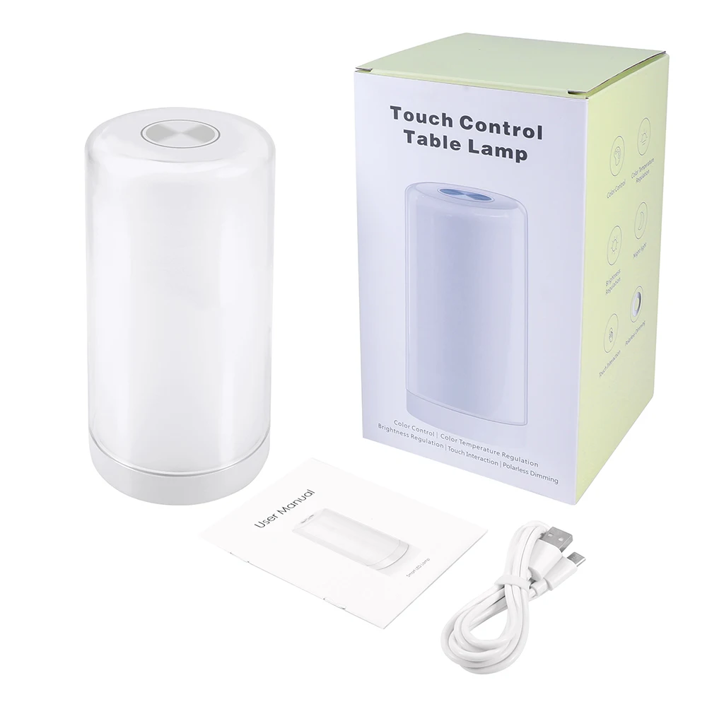 USB Smart Table Lamp WiFi Portable Bedside Lamp Works with Alexa Google Home RGB Night Lights Dimmable LED Nightstand Touch Lamp