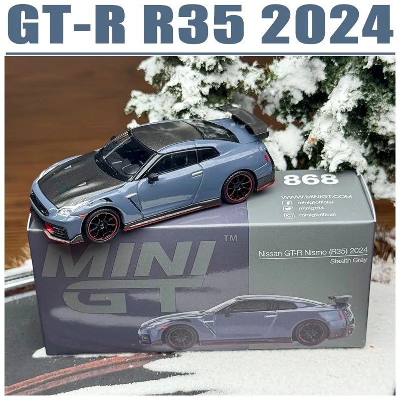 รถของเล่น MINIGT 1/64 รุ่น GT-R R35 ปี 2024 ผลิตจากโลหะผสม แบบหล่อขึ้นรูป ของขวัญ