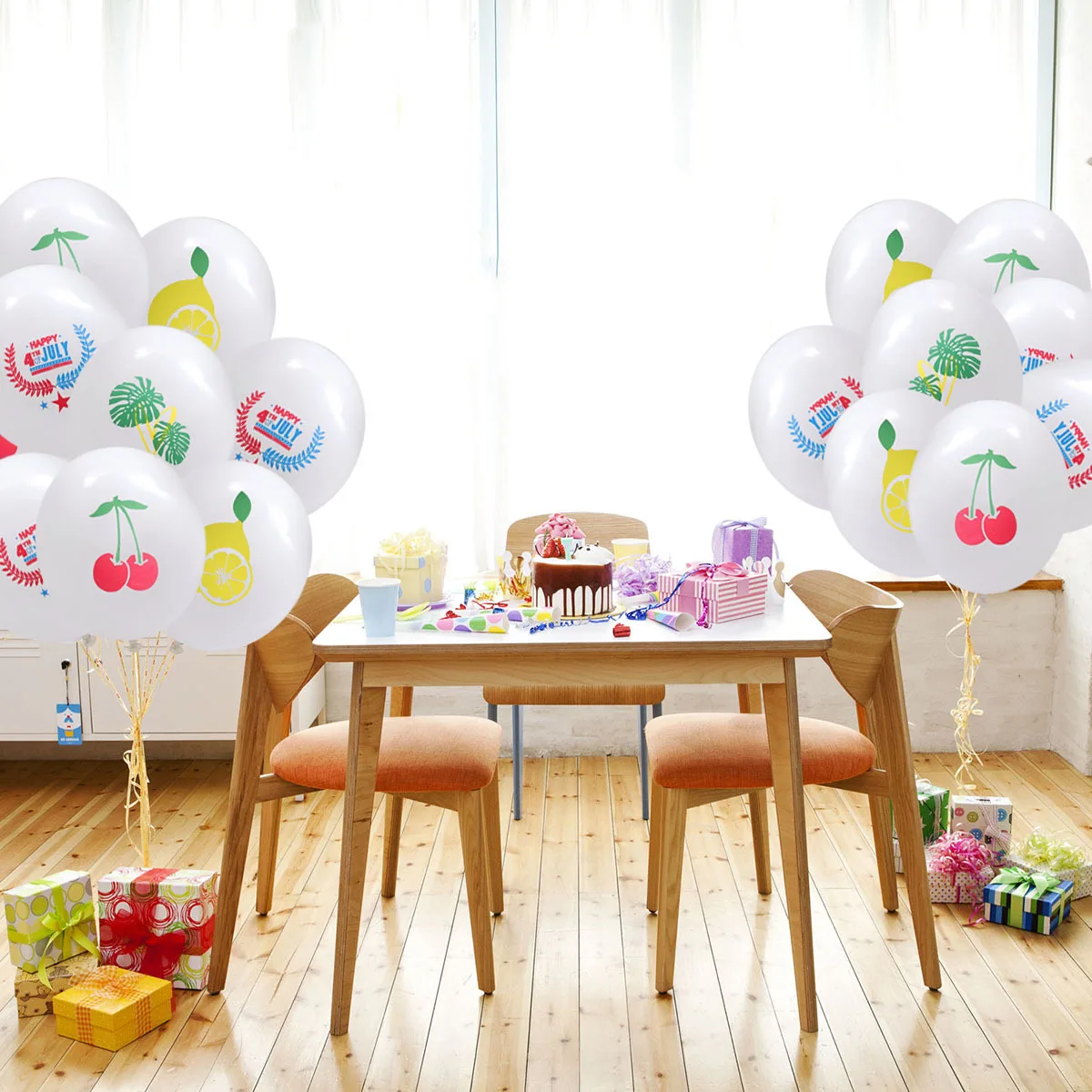 

10pcs 12Inch Cherry Pattern Latex Balloons Decor Kids Safe Reusable Party Wedding Festival Decoration Baby Shower Carnival