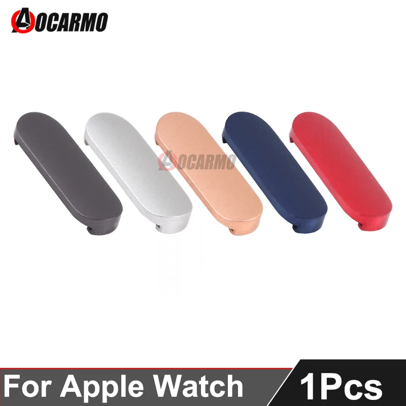 Aocarmo For Apple Watch Series 1 2 3 4 5 6 SE Power On Off Button Key Replacement Parts Grey Silver Gold Red Blue