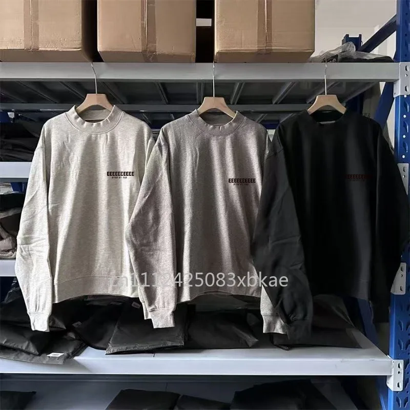 

Мужские свитшоты с флокированным буквенным логотипом 22SS, дизайнерские брендовые хлопковые свитера оверсайз для пар