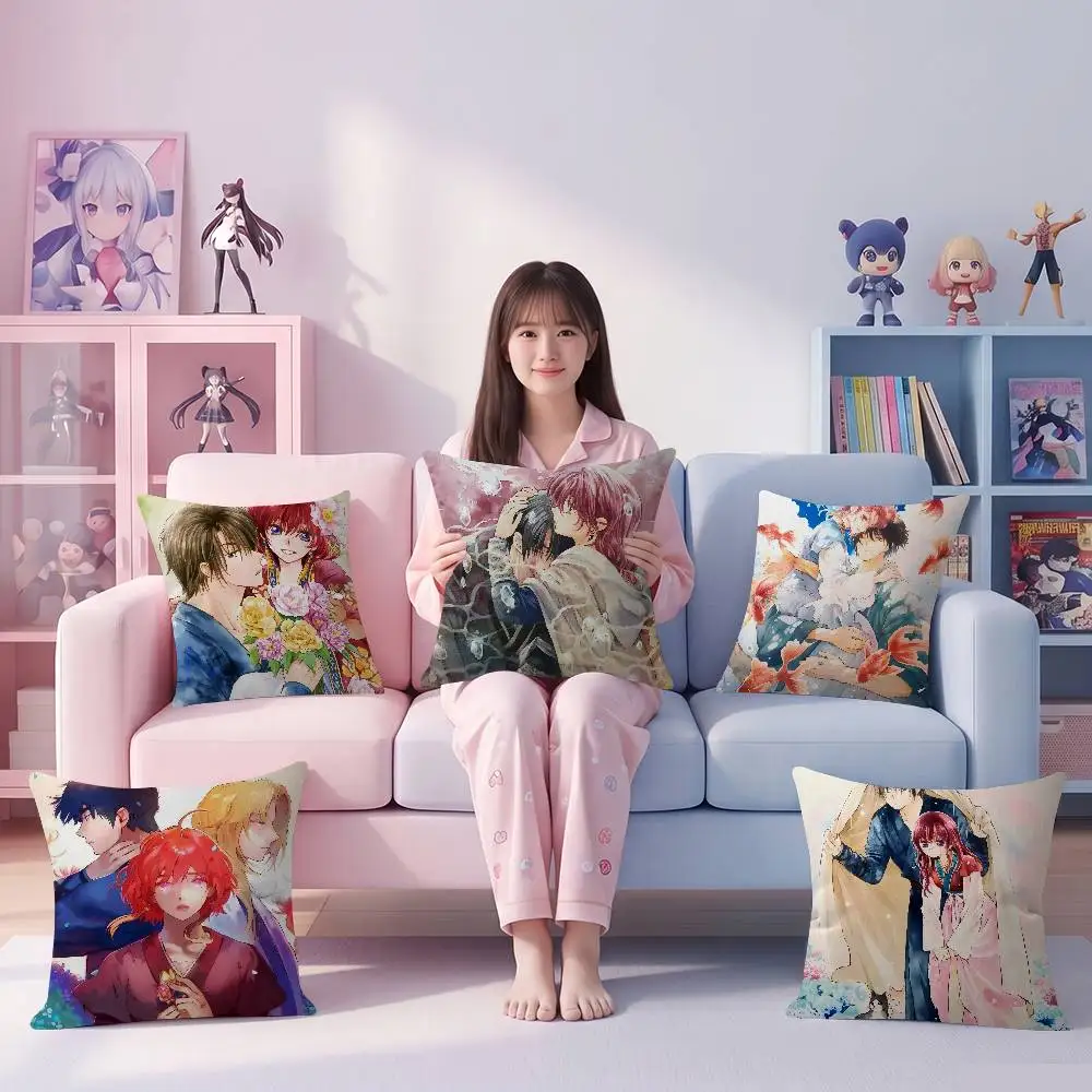 Cushion Cover Car Throw Pillow Case For Sofa Car Christmas Gift 40x40cm 45x45cm POP Anime Y-Yona Of The Dawn