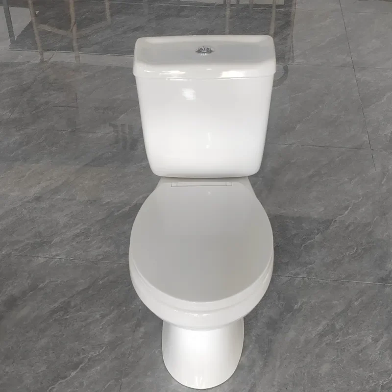 Split Two Piece Toilet Siphon Flush Water Tank Seat South American Style Bathroom Sanitary Ware Factory Direct Sale
