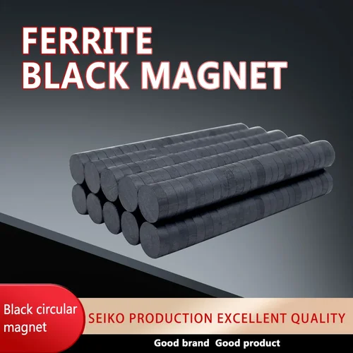 Imagen 2 del producto Imanes redondos de diámetro 20mm, 22mm, 24mm, 25mm, ferrita, imán negro ordinario, imanes artesanales, pegatina para refrigerador, parche magnético DIY