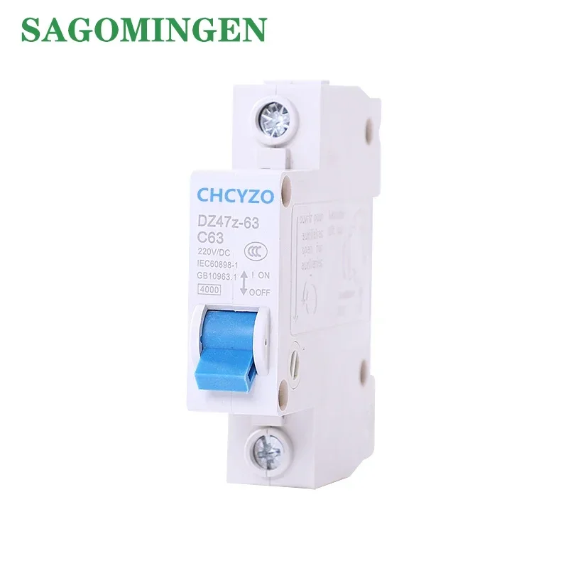 1P 2P DC 220V interruttore Mini interruttore solare 10A 16A 20A 25A 32A 40A 50A 63A DC MCB per impianto fotovoltaico interruttore cc