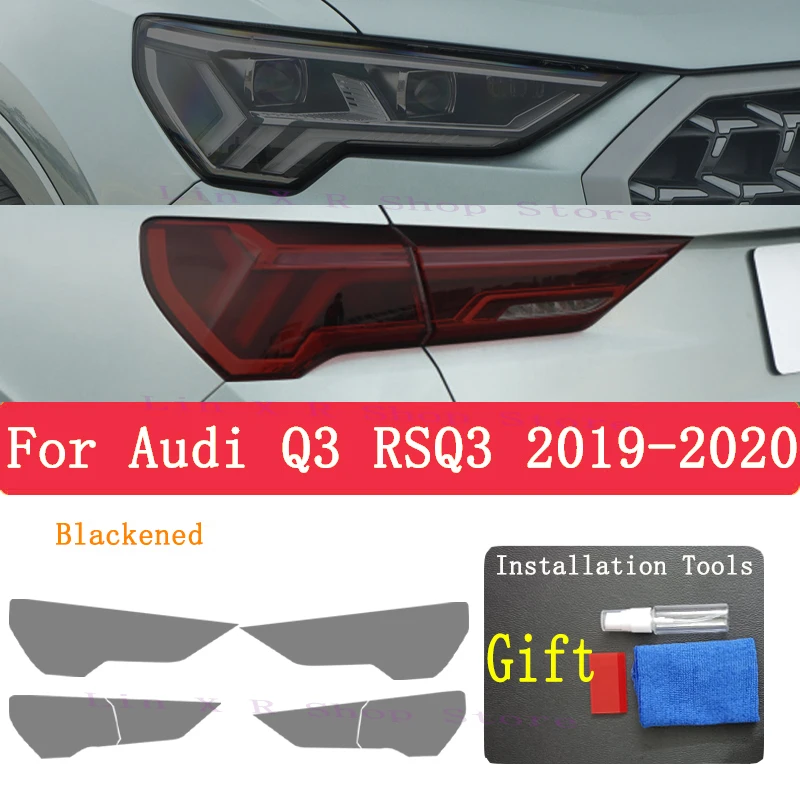 

For Audi Q3 RSQ3 2019 2020 Car Exterior Headlight Anti-scratch Front Lamp Tint TPU Protective Film Cover Repair Accessories
