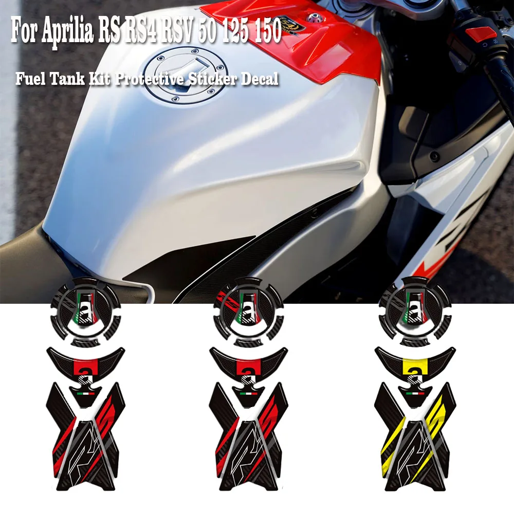 

Tank Pad Bike Cap Grips Gas Fuel Kit Knee Stickers Decals Protection For Aprilia RS RS4 RSV 50 125 150 GP 1000 R Factory