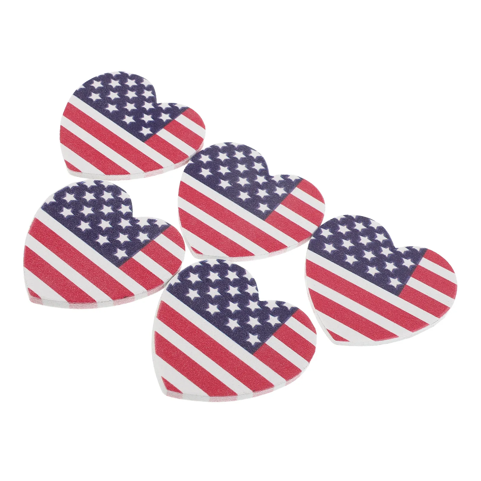 

Набор пилок для ногтей: пилка-буфер с американским флагом, 1,97 дюйма, мини-губчатая пилка, двусторонняя, для натуральных и акриловых ногтей