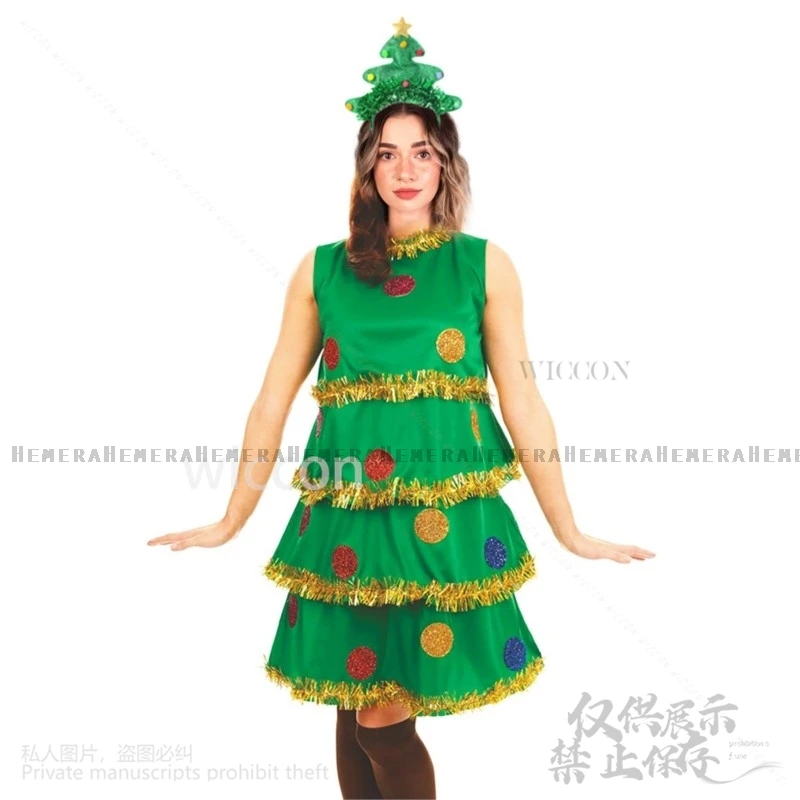 Anime 2024 Christmas Tree Cosplay Costume Props Hat Elf Fancy Dress Lolita Skirt Bag Headwear Woman Halloween Suit Customized