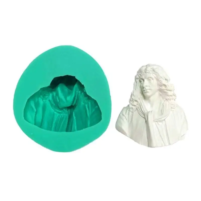652F Portrait Sculpture Kitchen Baking Mold Silicone Cake Decorating Tools Fondant Chocolate Mould Biscuits Silicone Mold