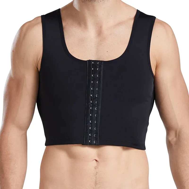 Men's Compression Chest Binder Corset Vest Slimming Undershirts Shapewear Tank Tops Tight-fitting Underwear Gym Vest Body Shaper