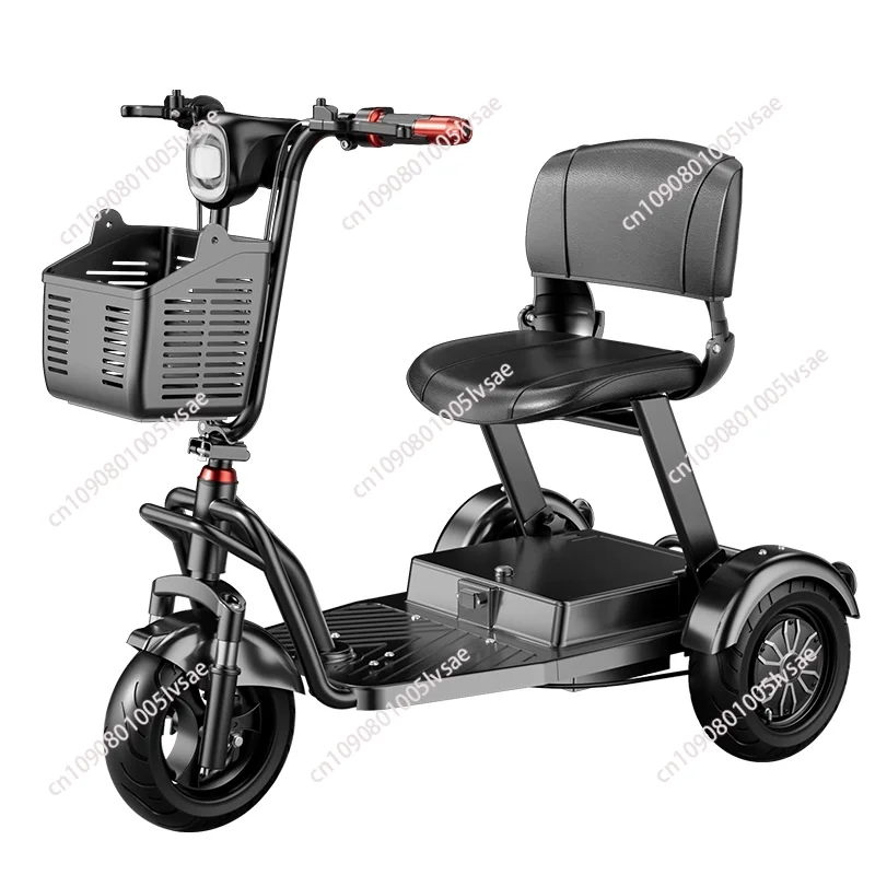 

Family Double Motor Electric Scooter Senior Folding With Removable Battery/Basket 48V 1000W Powerful Electric Tricycle Adults