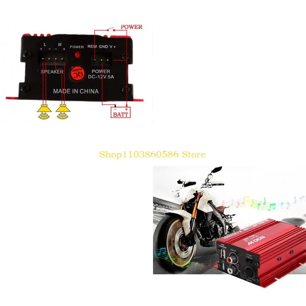 242A Mini Hi-Fi 500W 2 Channel Stereo Speaker for Car Stereo Speaker Easy Installation Speaker