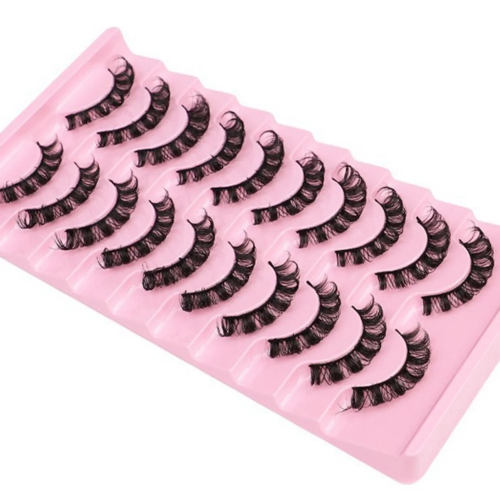 Gioio 3d vison cílios gato cílios fofos volume fino cílios natural pena efeito leve flexível banda cílios falsos d vo