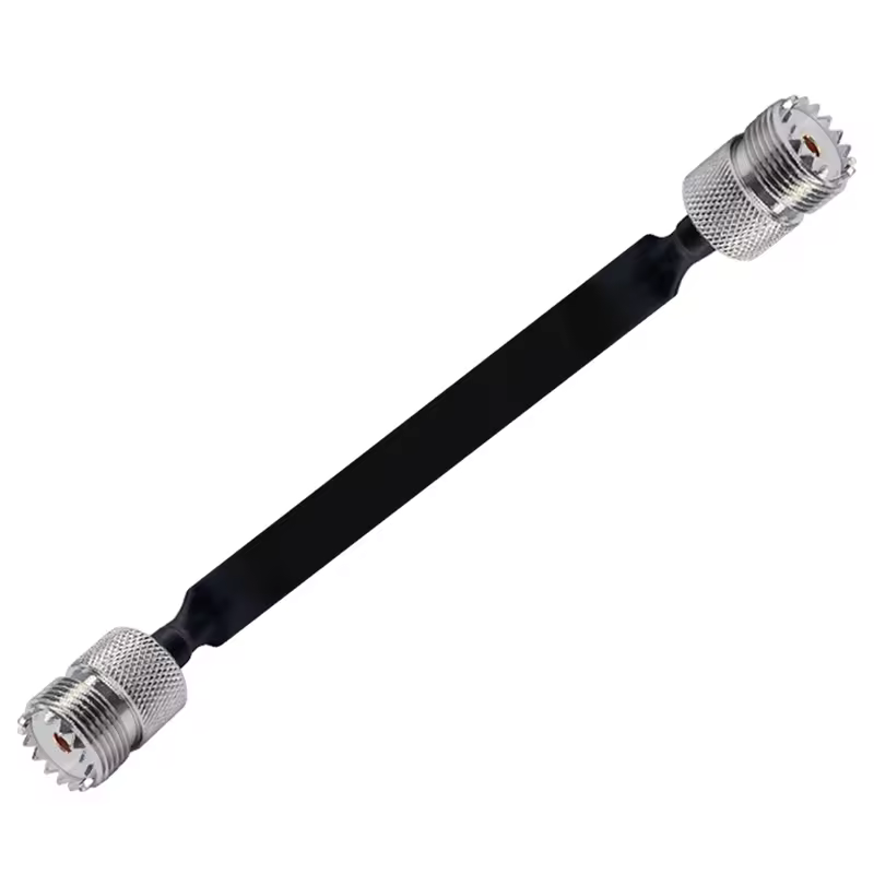 Window/Door Pass Through Flat RF Coaxial Cable SO239 UHF Female to UHF Female Male  PL259 50 Ohm RF Coax Pigtail Extension Cord - Image 7