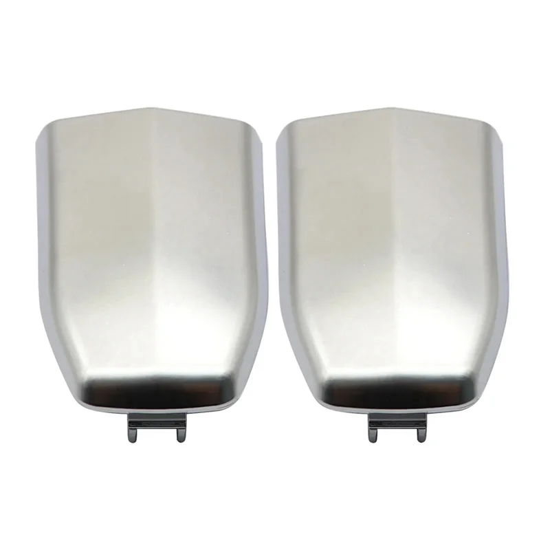 

2X Front Door Handle Lock Cylinder Cover Silver For Cadillac Escalade 2015-2018 13596115