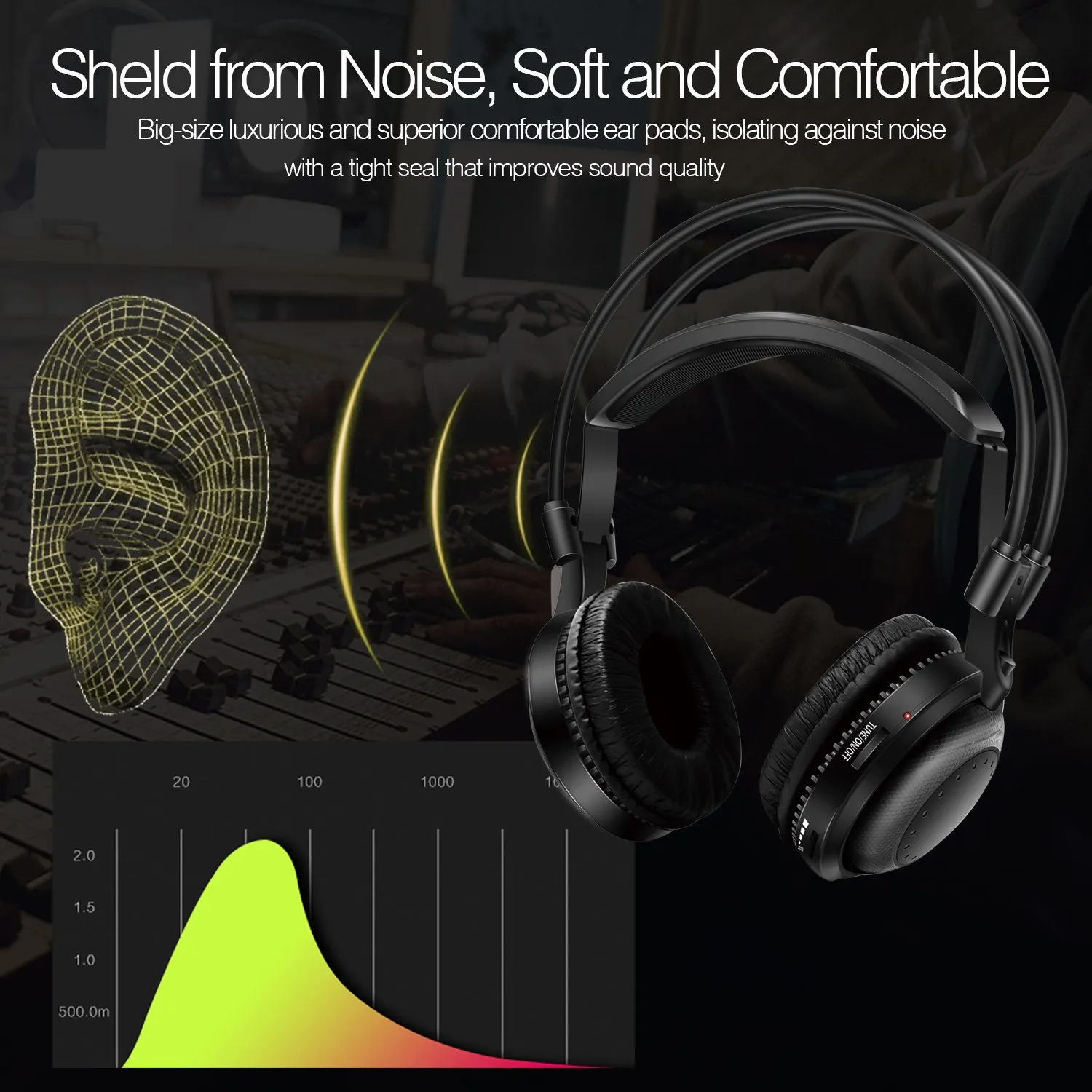 Casque sans fil Silent Chang, ultra bas, silencieux, Wlbing Party Bundle, écouteurs 100, émetteurs 500m, professionnel