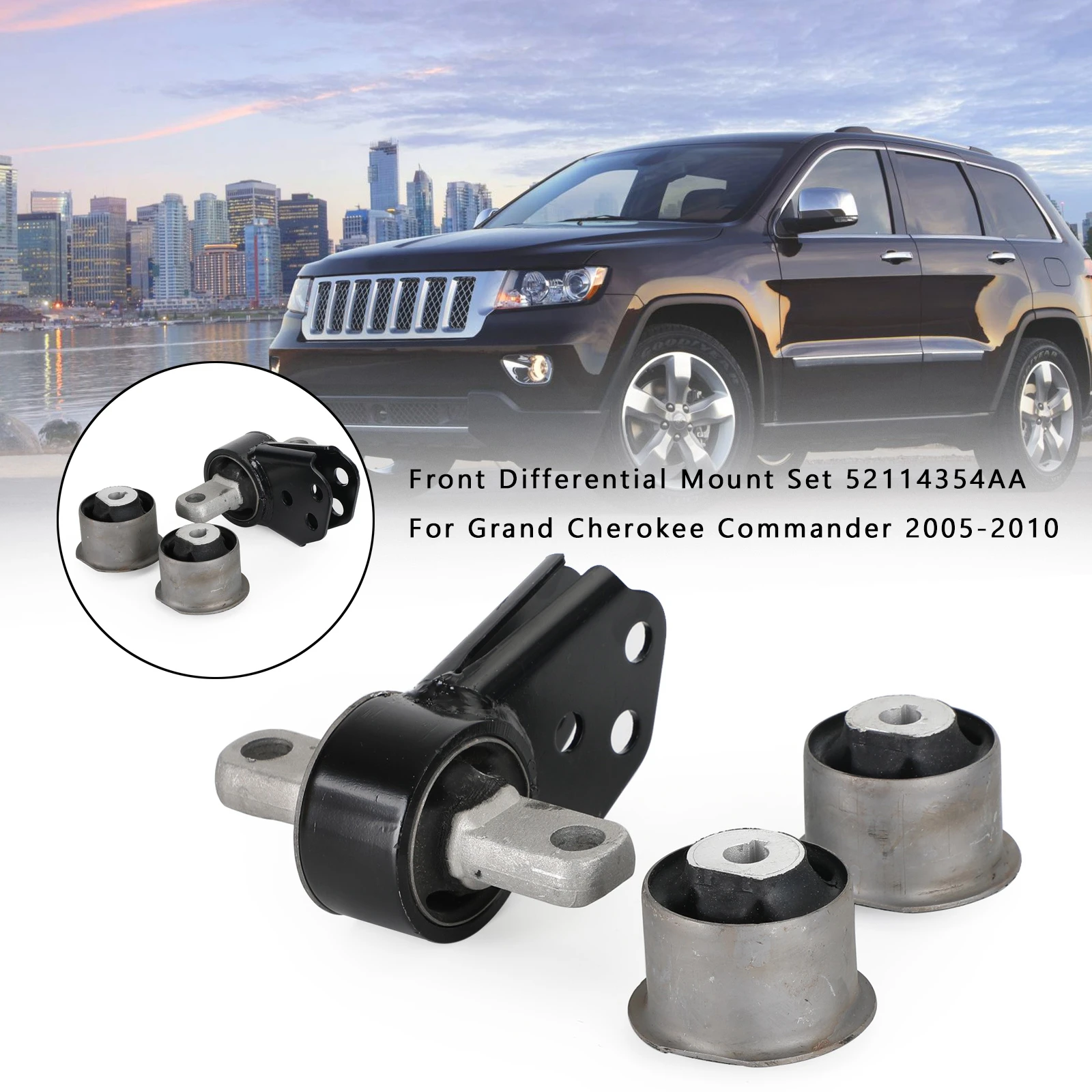 

Artudatech Front Differential Mount Set 52114354AA For Grand Cherokee Commander 05-10 Car Accessories