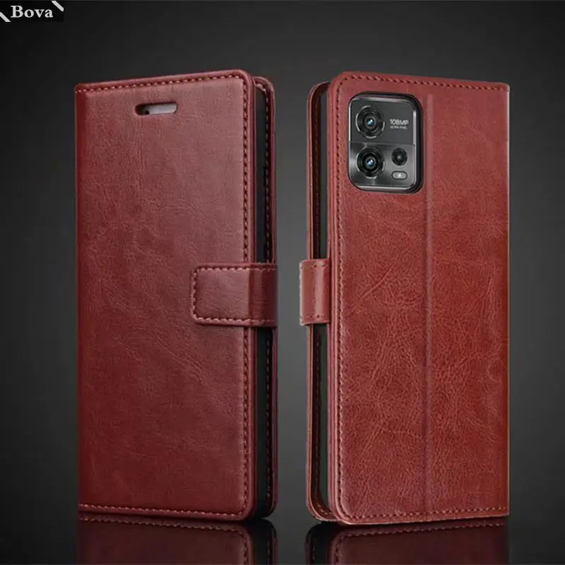 Funda con tarjetero para Motorola Moto G72, funda con tapa de cuero Pu, funda de teléfono tipo billetera Retro para Moto G72, Fundas de negocios