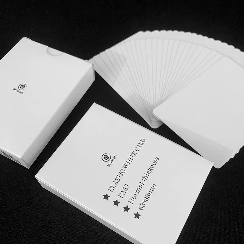 การ์ดมายากลสีขาว การ์ดเปล่าสำหรับการแสดงมายากล การ์ดโป๊กเกอร์บาง ขนาดมาตรฐาน การ์ดเล่นสีขาว สำหรับมายากล ตลก อุปกรณ์ประกอบฉากคุณภาพสูง