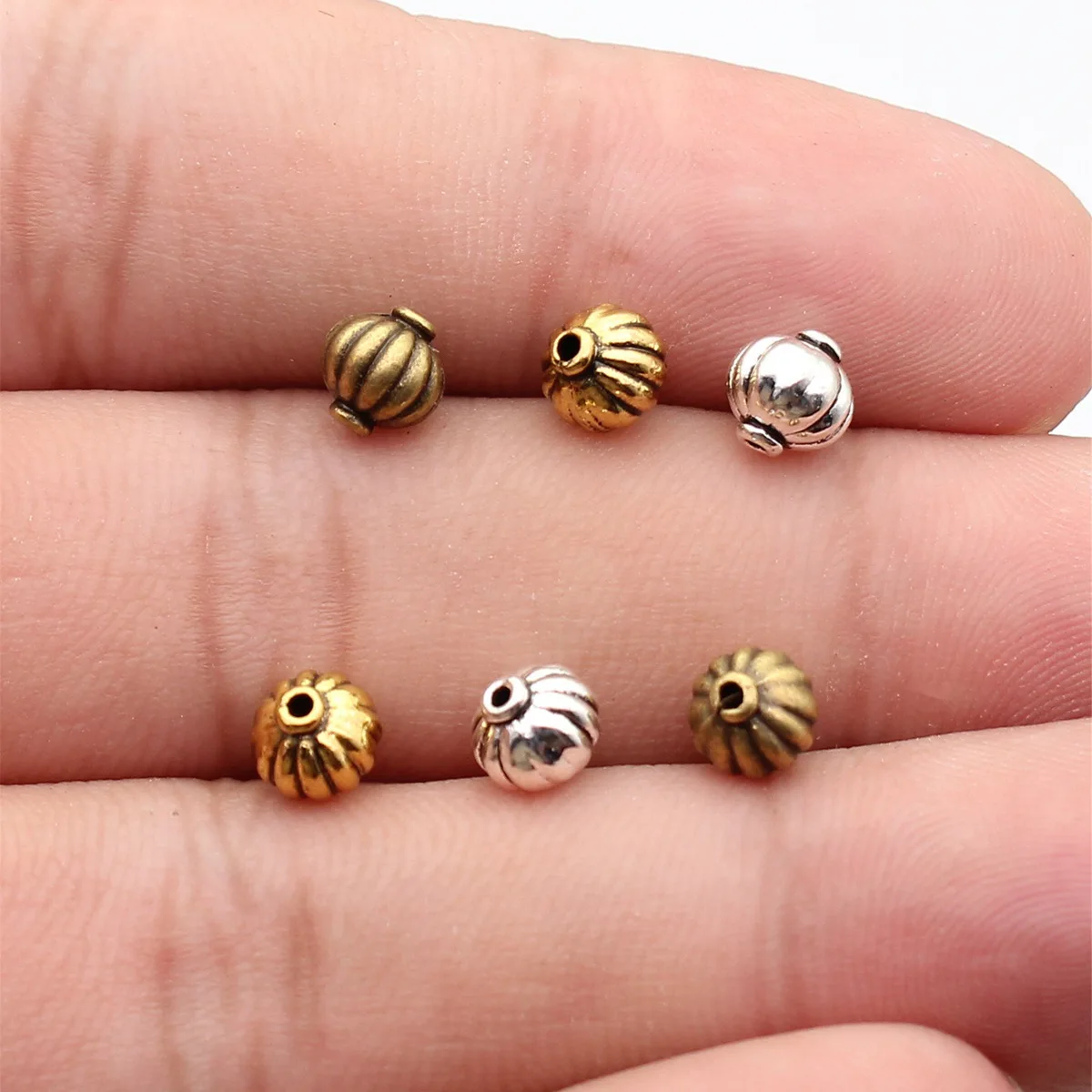 Hollow Flower Spacer Beads Metal Loose Beads For DIY Bracelet Necklace Hair Braiding Jewelry Making Supplies For