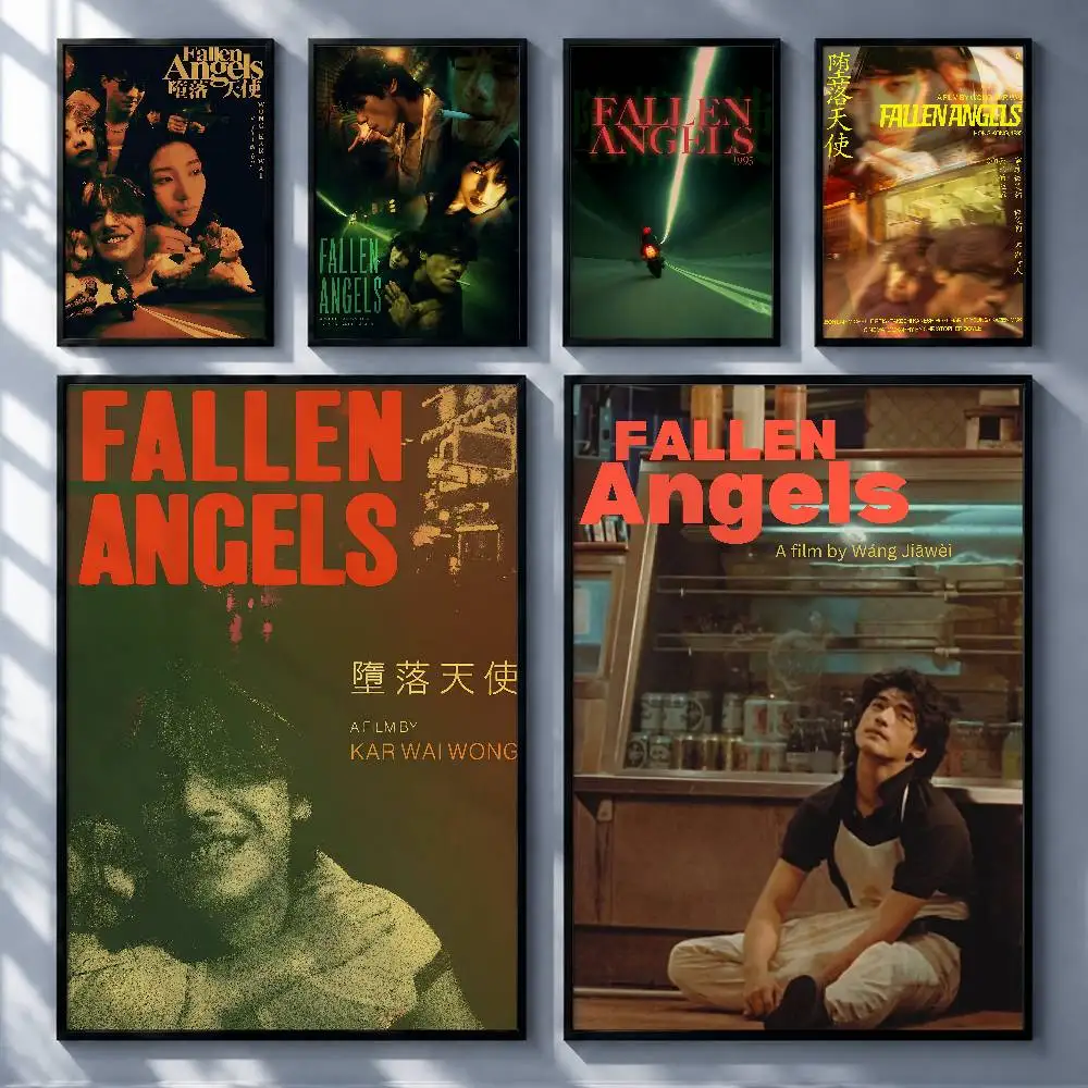 Aesthetic Movie Fallen Angels Posters Premium Self-Adhesive No Residue Wall Sticker for Home Office Bar Decor