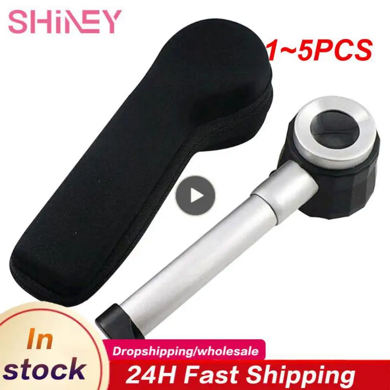 1~5PCS Magnifier 45X dermatoscope handle smooth clear vision with measure Scale 45X type B bigger vision with UV light