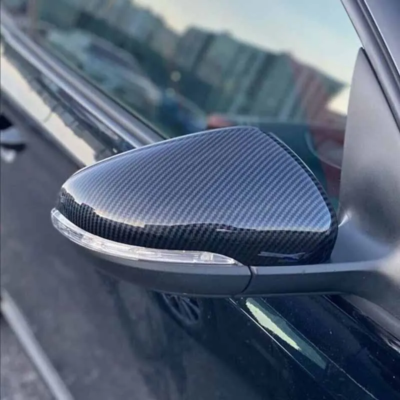 For VW GOLF 6 MK6 GTI R GTD 2009-2013 Touran Black/Carbon Side Wing Rearview Mirror Cover Cap Accessories 5K0857537,5K0857538