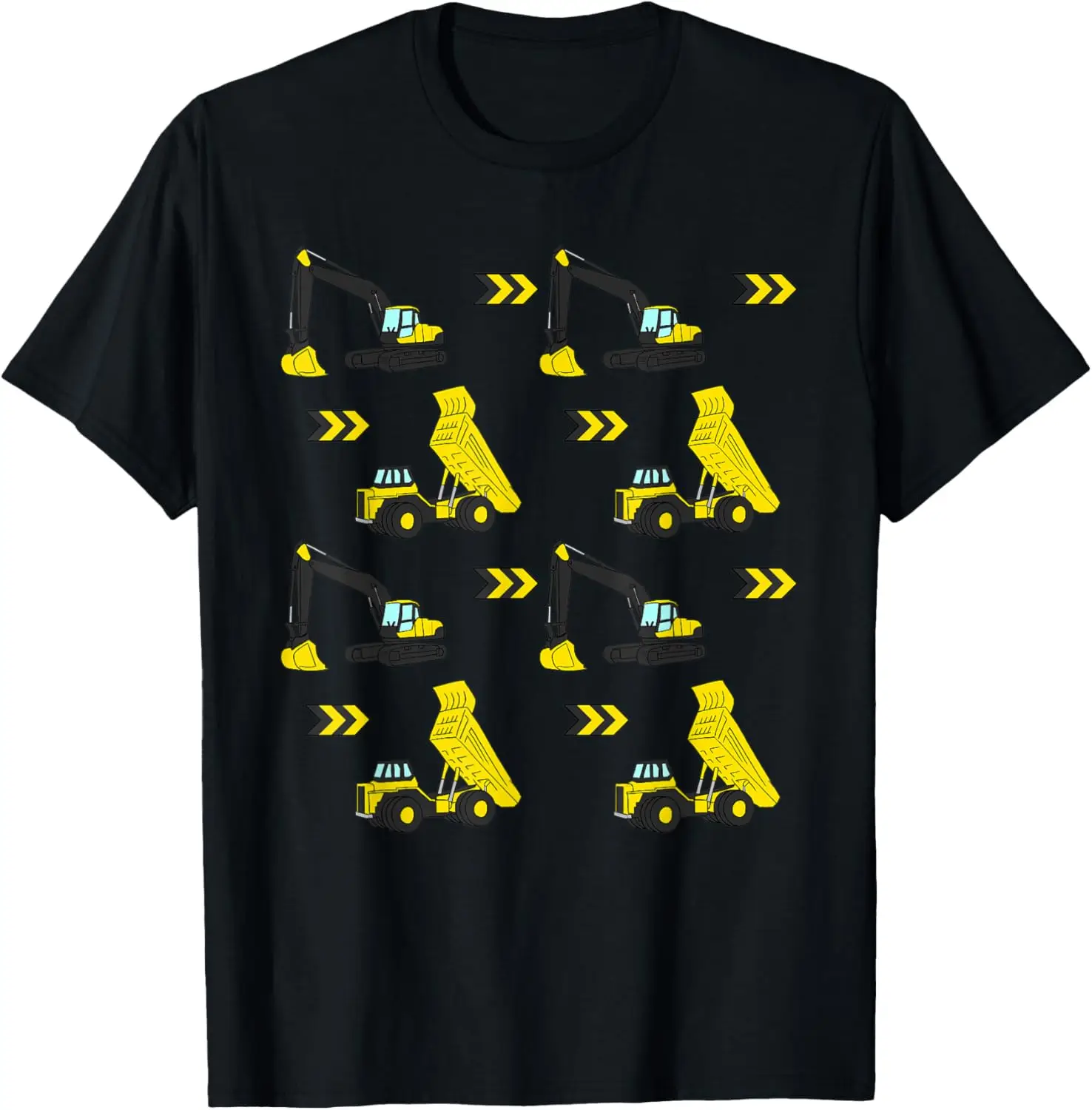 

Dump Excavator Truck Pattern Construction Vehicle Boys T-Shirt