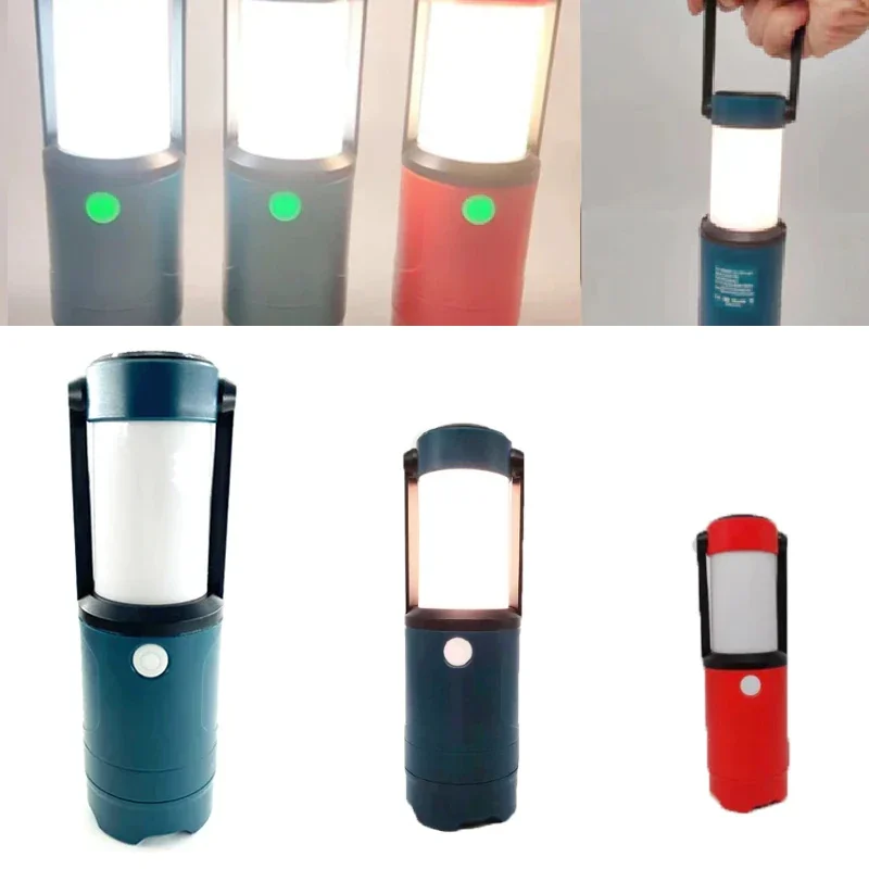 فانوس محمول لماكيتا/بوش/ميلووكي 10.8 فولت 12 فولت بطارية ليثيوم أيون LED ضوء العمل الإضاءة في الهواء الطلق مصباح يدوي محمول