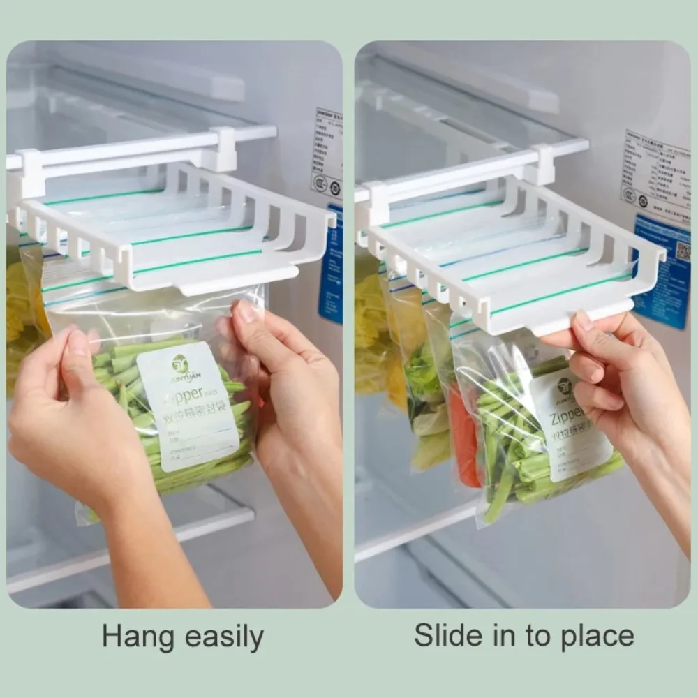 Storage Tools Food Bag Organizer Kitchen accessories Space Saving Storage Shelf Refrigerato Preservation Kitchen Organizer