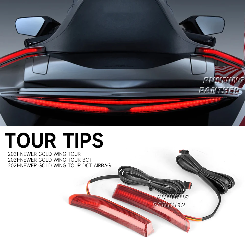 

For Honda Goldwing Gold Wing GL1800 Tour DCT Airbag 2021-2023 Motorcycle Top Box Trunk Tour Tips Side LED Decorative Light Lamp
