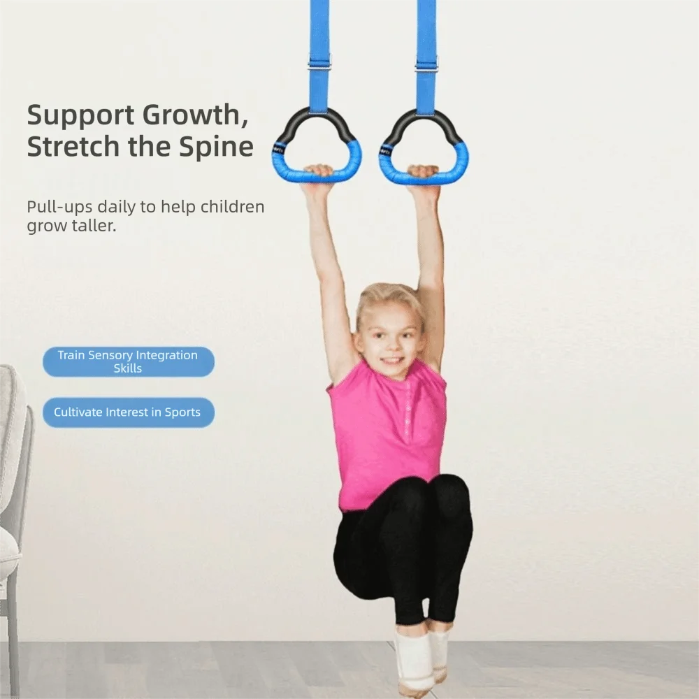 Multi-Function Gymnastic Rings Set Wear-resistant Adjustable Fitness Rings Heightening Pull Ring Home Gym Equipment