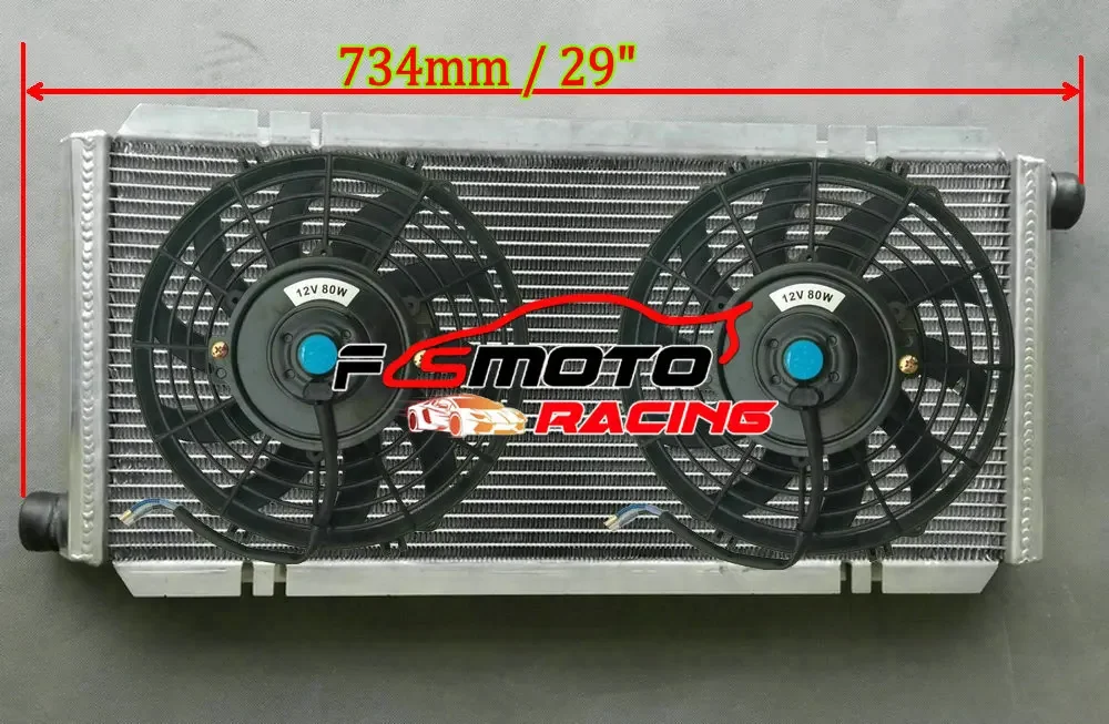 Aluminum Radiator+Fans For Lotus Elise / Exige S1 S2 MK1/2 & Vauxhall  VX220 Speedster1994-2014 13 12 11 10 09