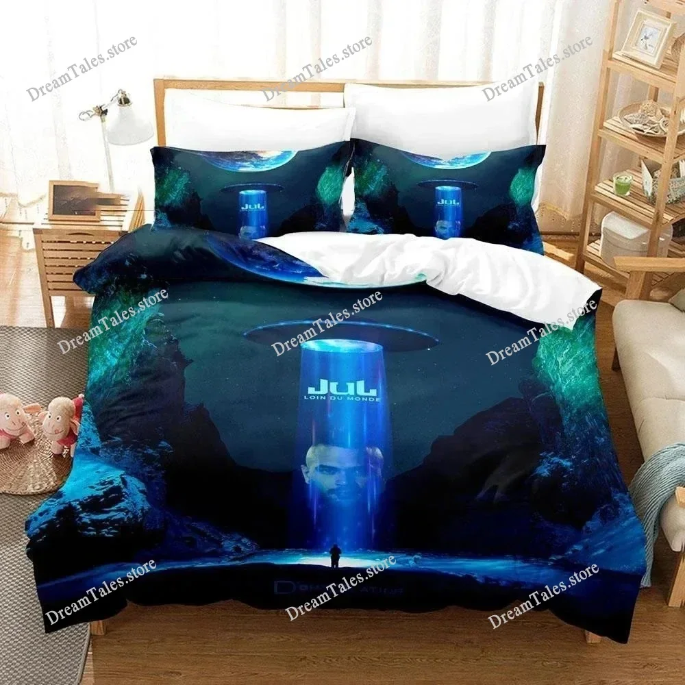 Exquisite 3D Singer JuL Wallpaper Set C'est Pas Des Lol Print Bedding Set Duvet Cover Comforter Bed Youth Kids Girls Boys Gift