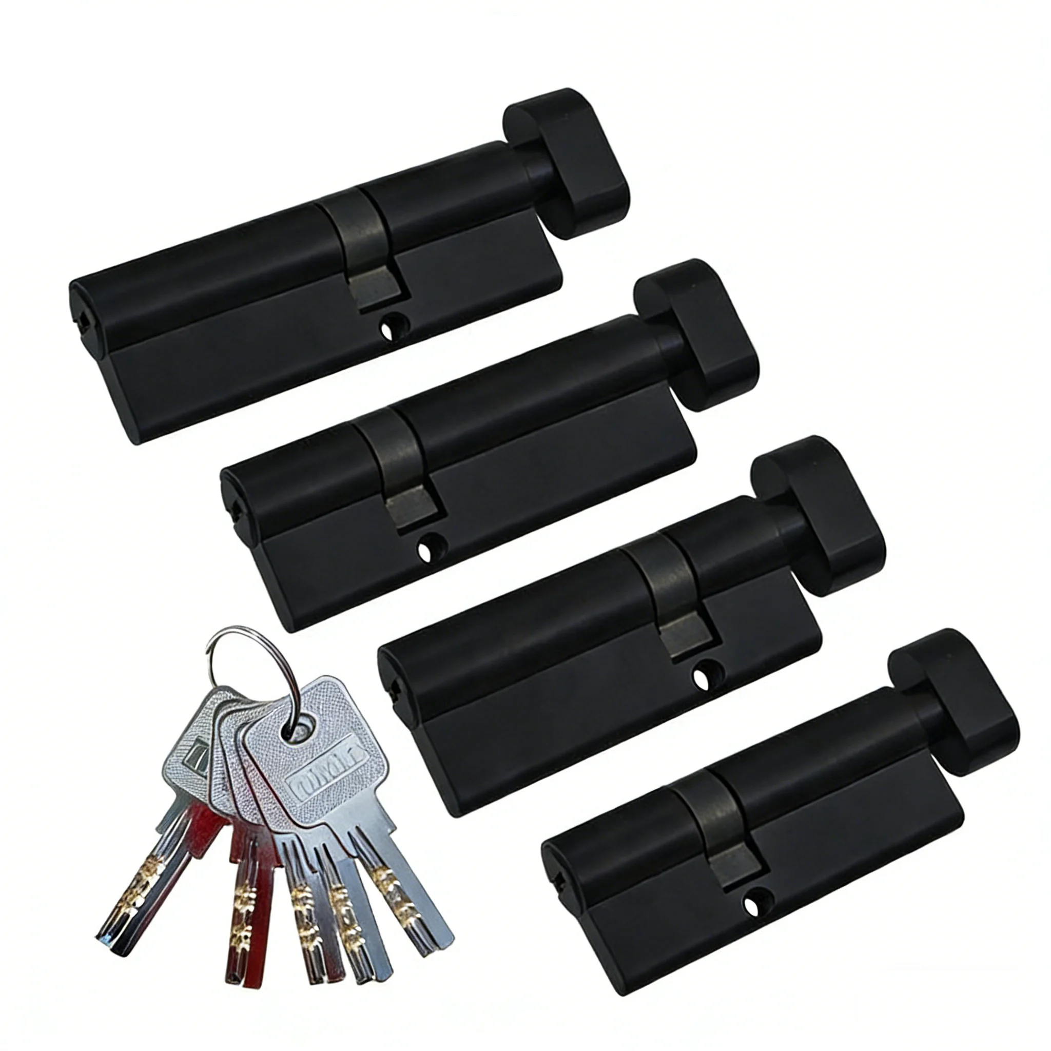 

Цилиндровый замок из цельной латуни черного цвета, нестандартный эксцентриковый цилиндр замка, ручка замка для гостиной с индивидуальным латунным ключом.