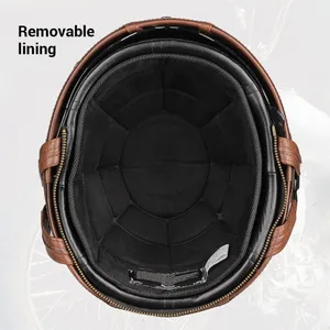 Helm Sepeda Motor Retro Baru Sertifikasi DOT Helm Moto Antik Jerman Helm Sepeda Motor Skuter Setengah Helm Capacete De Moto Casque 10 sertifikat penjualan terbaik - №