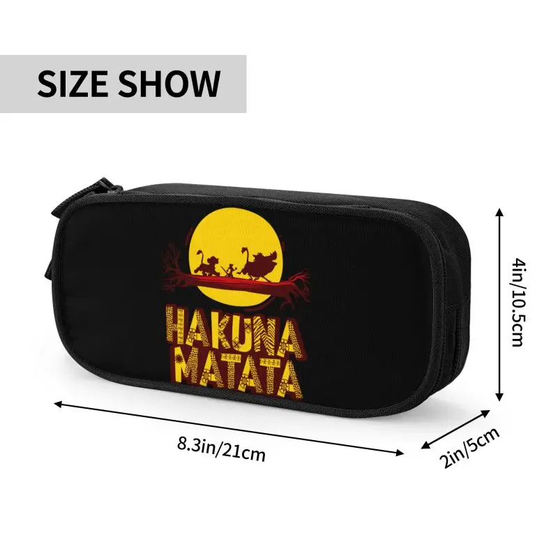 Imagem -04 - Grande Armazenamento The Lion King Cartoon Pencil Box Acessórios Escolares Fofo Hakuna Matata Filme Animal Menino Menina Personalizado