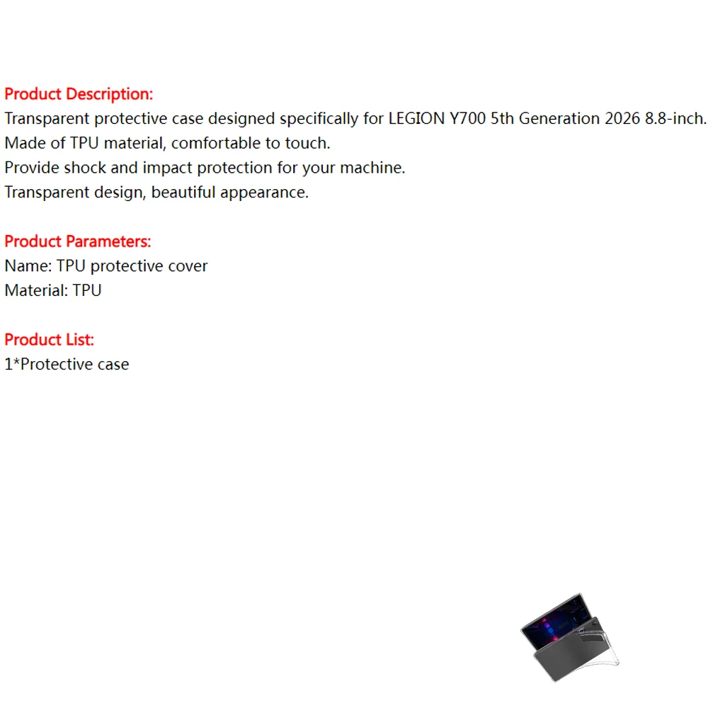 capa-transparente-para-legion-y700-5ª-geracao-2026-88-polegadas-capa-protetora-fina-e-leve-de-tpu-a-prova-de-choque-com-borda-elevada