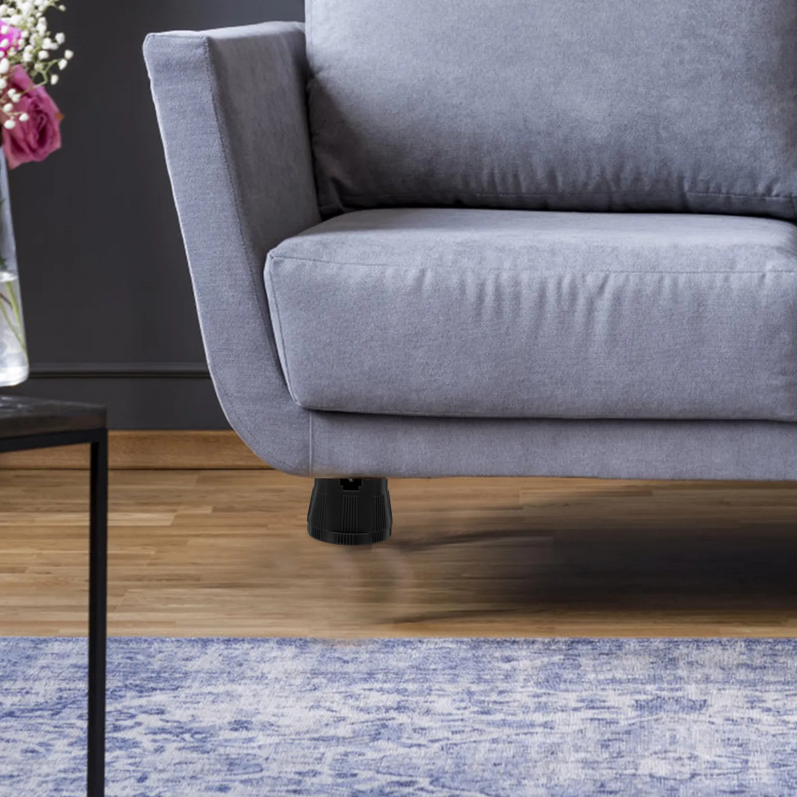 

Комплект из 4 регулируемых по высоте противоскользящих накладок для мебельных ножек: бесшумные подставки-фиксаторы для столов, стульев и диванов для дома