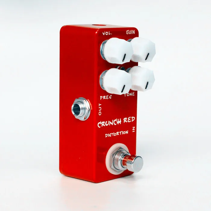 MOSKY Crunch Red Mini Electric Guitar Distortion Effect Pedal True Bypass Full Metal Shell Guitar Parts & Accessories