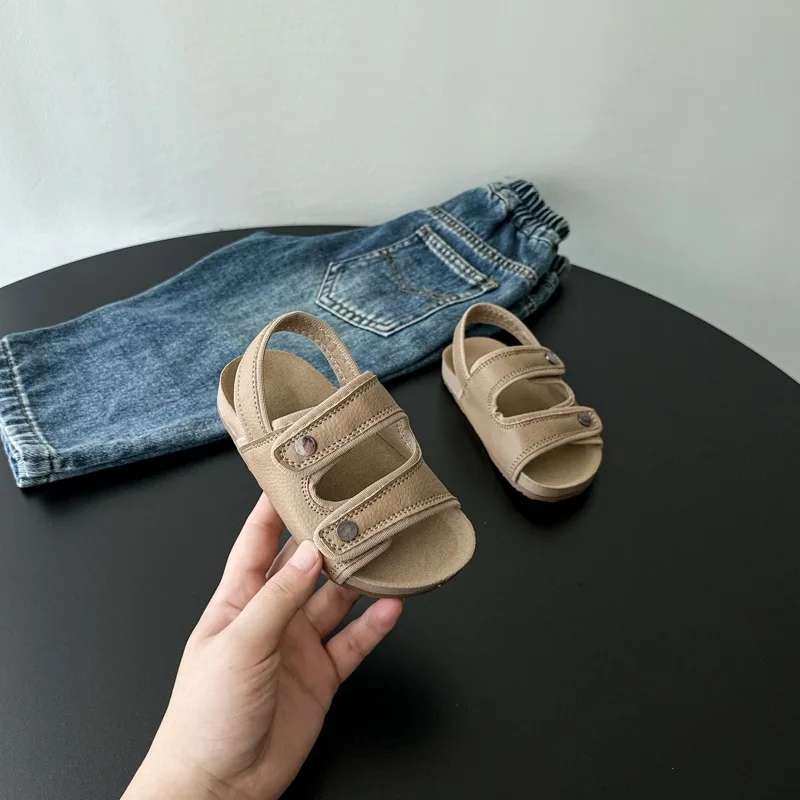 Zapatos Fashion Retro Girls' Shoes 2026summer New Kids Thick Soled Sandals Comfort Non Slip Girls Beach Shoes Sandalias De Mujer