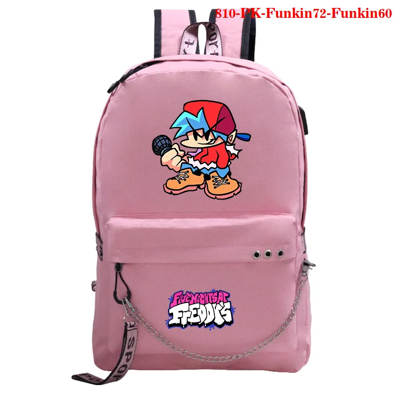 Trendy USB Charge Friday Night Funkin Backpack For Girls Boys Students School Bags Bookbag Knapsack Women Travel Laptop Rucksack