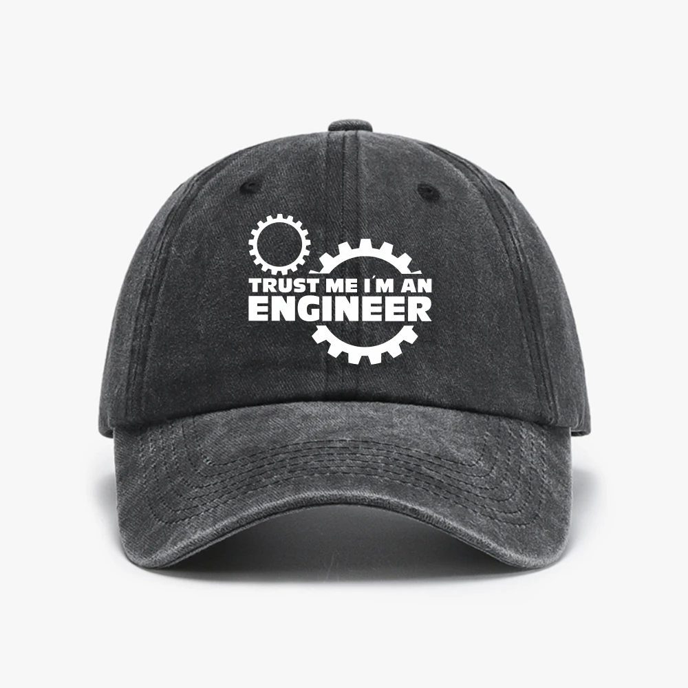 Trust Me I'm An Engineer Meme Mechanical Unisex Baseball Cap Engineering Quote Distressed Washed Hat Outdoor Soft Top hats