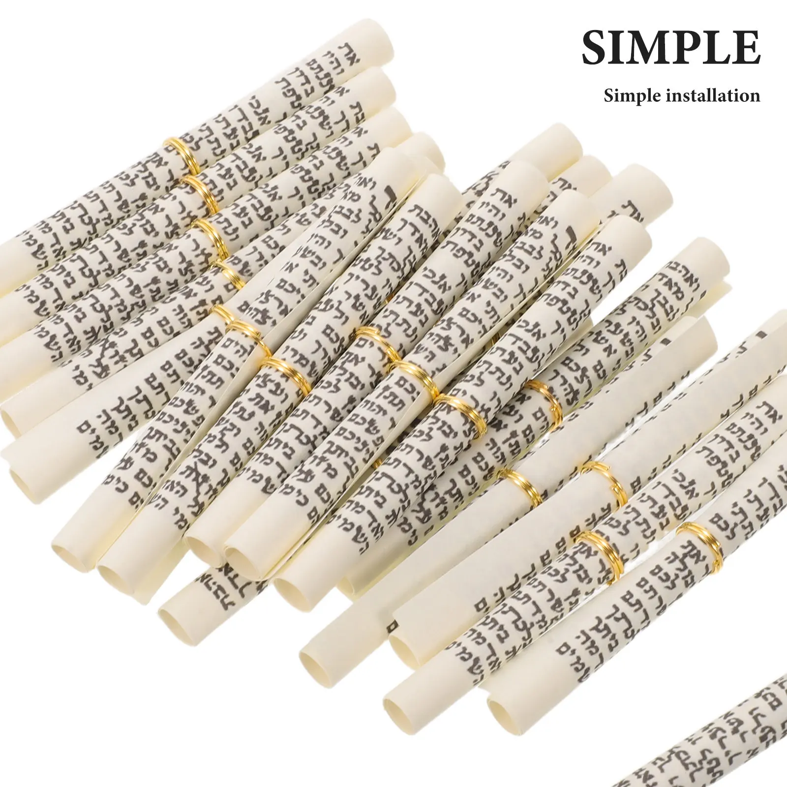 10Pcs Authentic Jewish Mezuzah Scroll Kosher Hebrew Blessing for Doorpost Home Entrance Spiritual Comfort Religious Door Decor