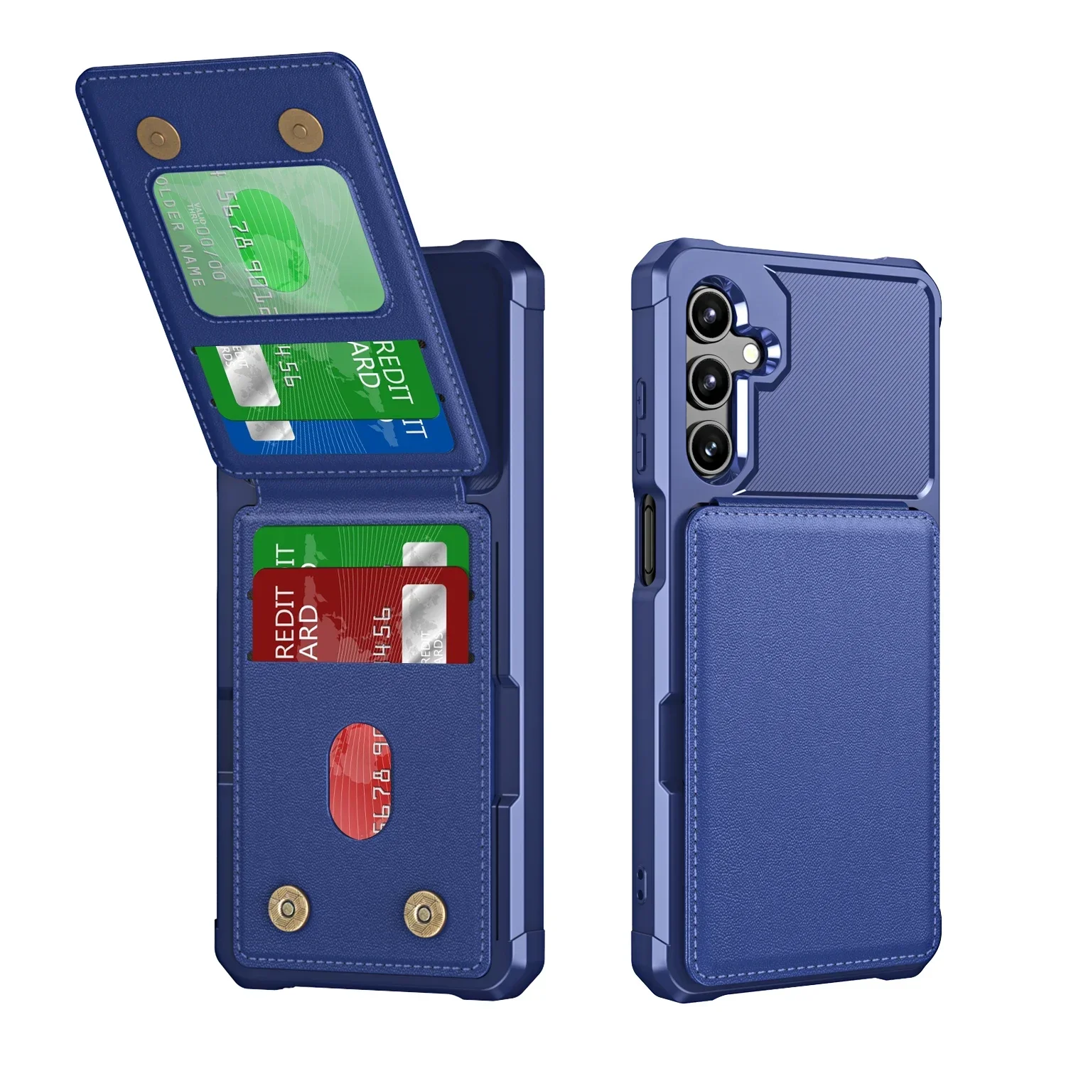 Für Samsung S26 S25 S24 S23 S22 Ultra Plus FE A57 A37 A17 A56 A36 A16 A55 A35 A15 Brieftaschen-Hülle mit Kartenfach Handyhülle