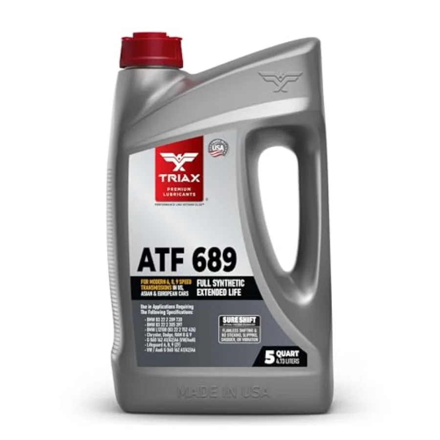 

Полностью синтетическое масло ATF 689 для трансмиссий ZF 6HP, 8HP, 9HP, совместимое с Jeep, Chrysler, Dodge, RAM, Audi, BMW, Land Rover, Mercedes-Benz