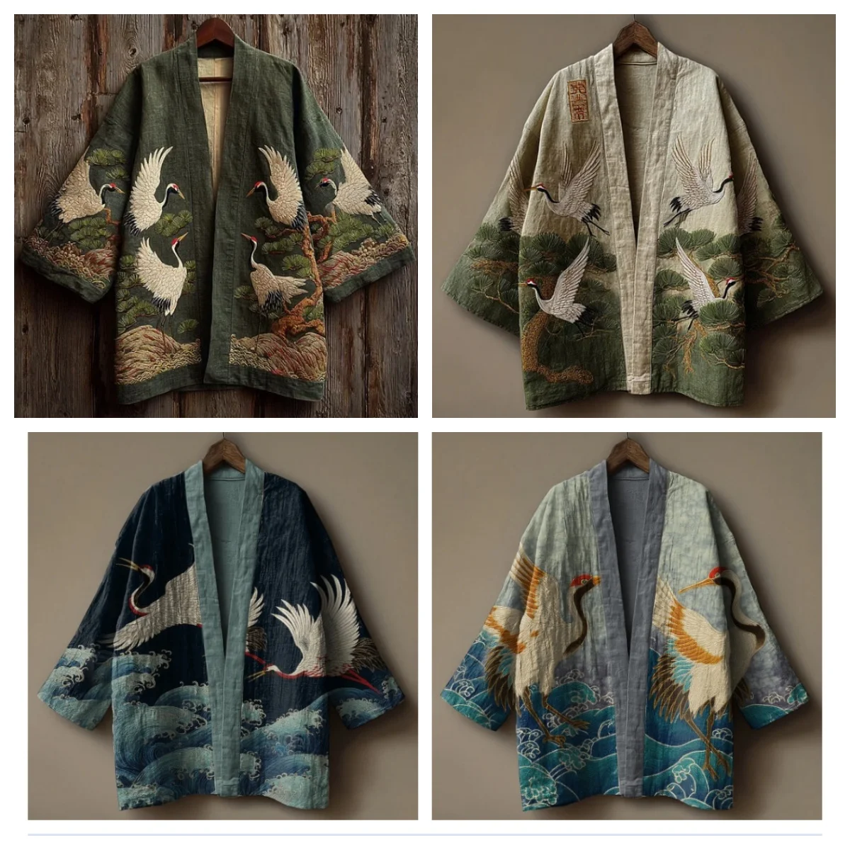 Kimono Japonés de Talla Grande, Chaqueta Yukata Haori, Disfraz Vintage de Samurai, Abrigo Hanfu con Estampado Chino, Camisa de Primavera