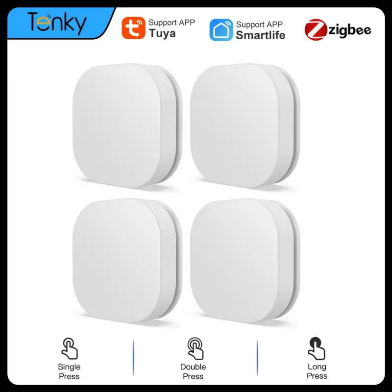 Tuya ZigBee Smart Button Switch Wireless Remote One Key Control Scene Switch Button Controller Smart Home Automation Scenario